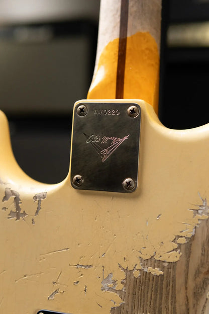 Fender Custom Shop 1966 Stratocaster Masterbuilt By Austin MacNutt Heavy Relic – Olympic White with Hardshell Case