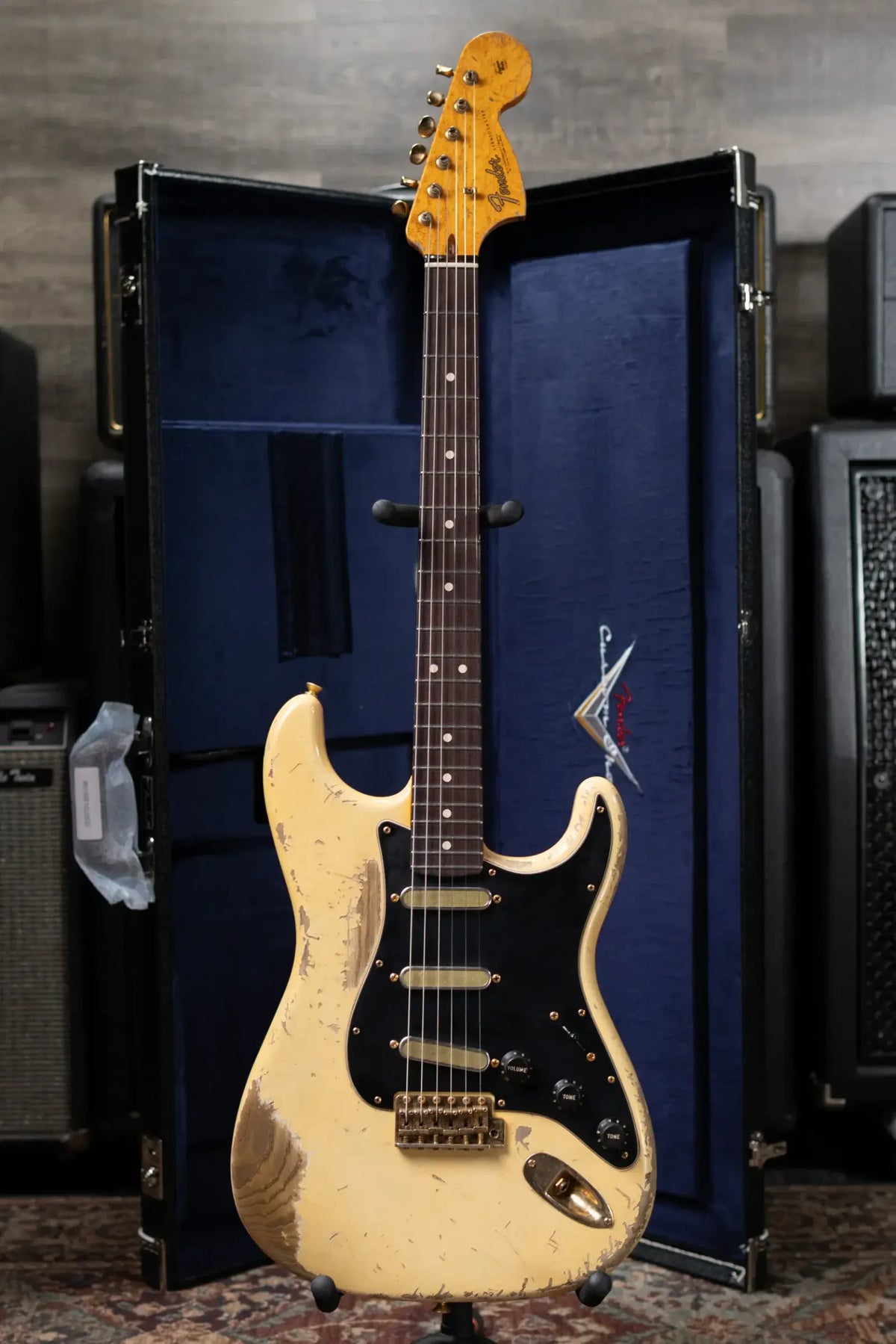 Fender Custom Shop 1966 Stratocaster Masterbuilt By Austin MacNutt Heavy Relic – Olympic White with Hardshell Case