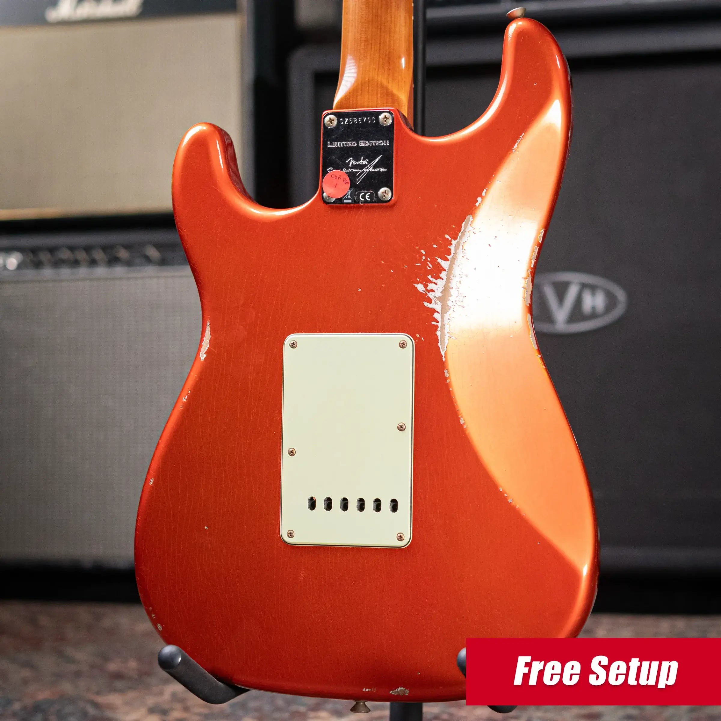 Fender Custom Shop 2026 NAMM #109 Limited Edition 60s Dualmag II Compound Radius Stratocaster Relic Electric Guitar - Candy Tangerine with Hardshell Case