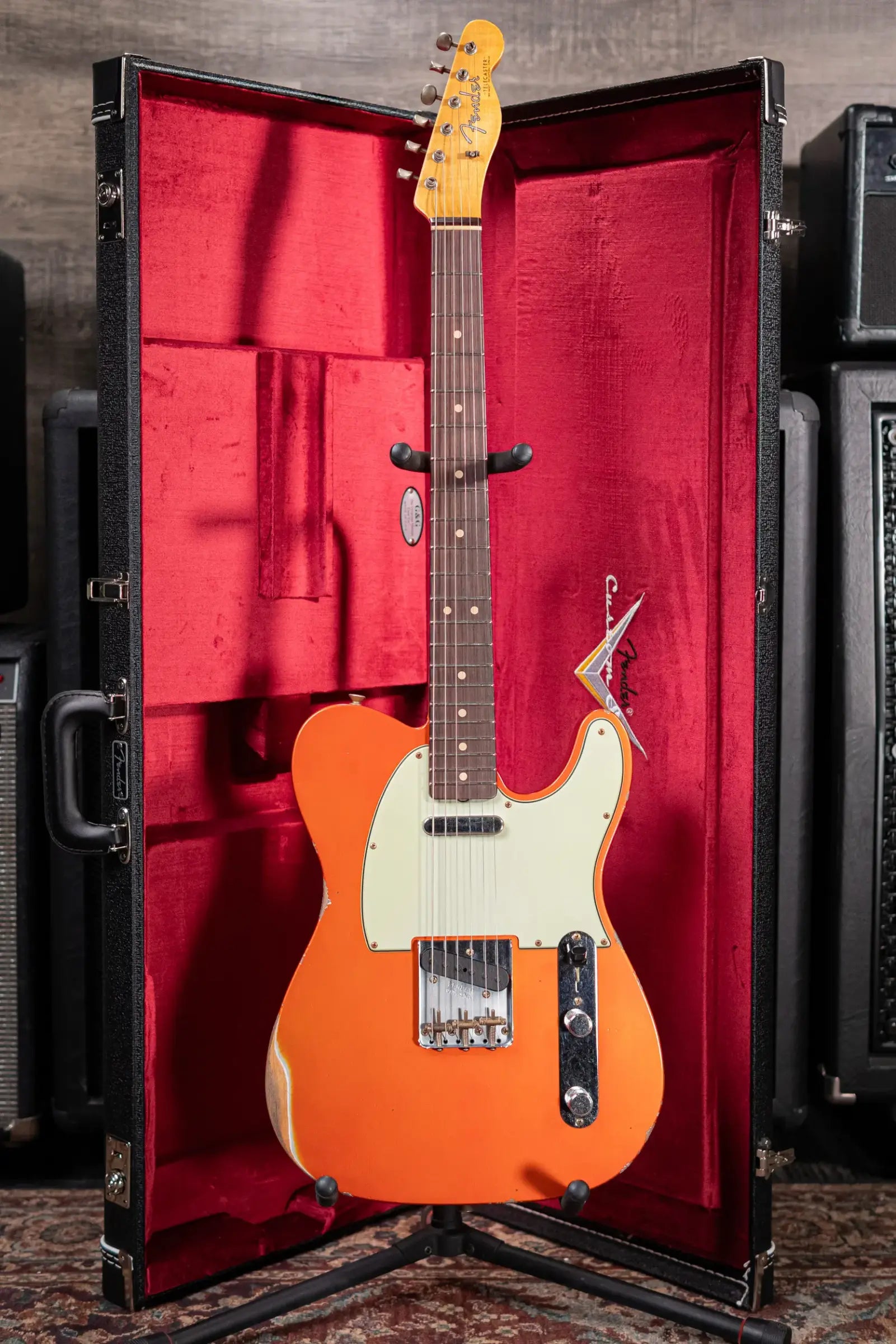 Fender Custom Shop 2026 NAMM #137 Limited Edition 1963 Telecaster Relic Electric Guitar - Candy Tangerine with Hardshell Case