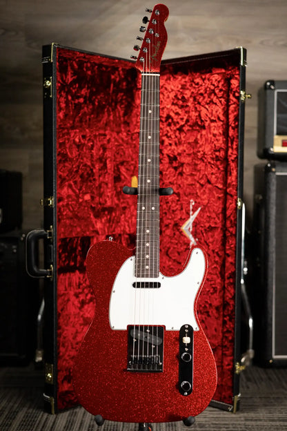 Fender Custom Shop 2026 NAMM #180 Limited Edition Custom Deluxe Roasted Telecaster NOS with Matching Headcap Electric Guitar - Red Sparkle with Hardshell Case