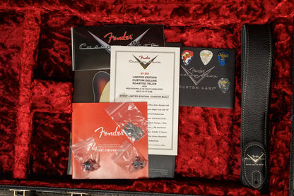 Fender Custom Shop 2026 NAMM #180 Limited Edition Custom Deluxe Roasted Telecaster NOS with Matching Headcap Electric Guitar - Red Sparkle with Hardshell Case