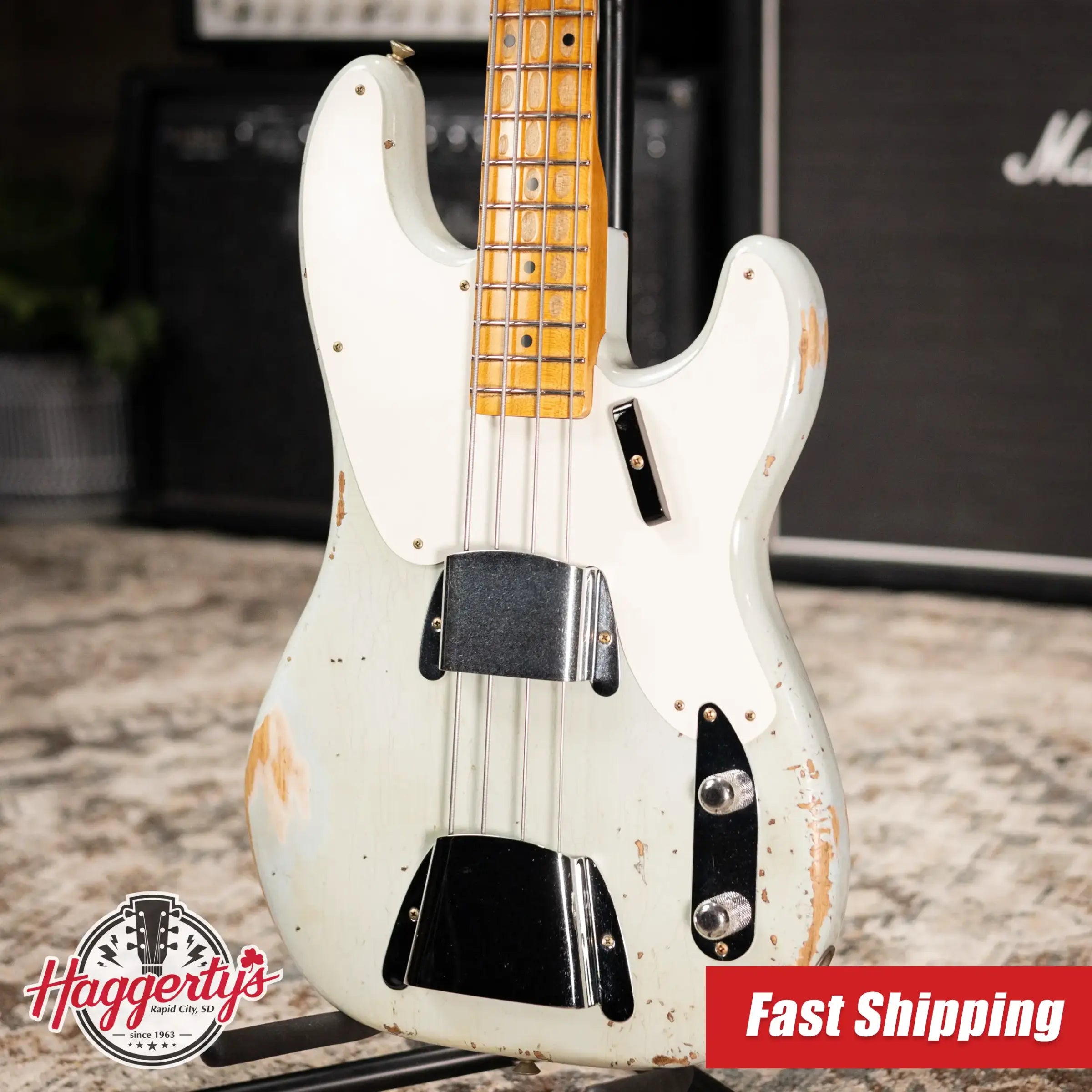 Fender Custom Shop B6 1956 Heavy Relic NAMM 2026 Time Machine Limited Edition Precision Bass - Sonic Blue with Hardshell Case