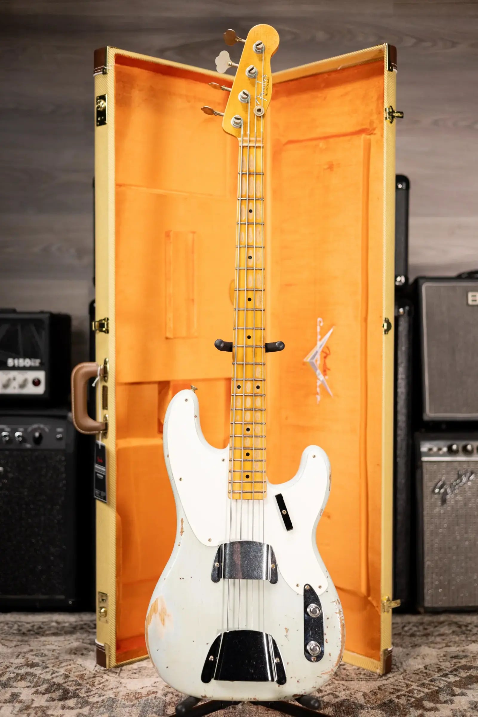 Fender Custom Shop B6 1956 Heavy Relic NAMM 2026 Time Machine Limited Edition Precision Bass - Sonic Blue with Hardshell Case