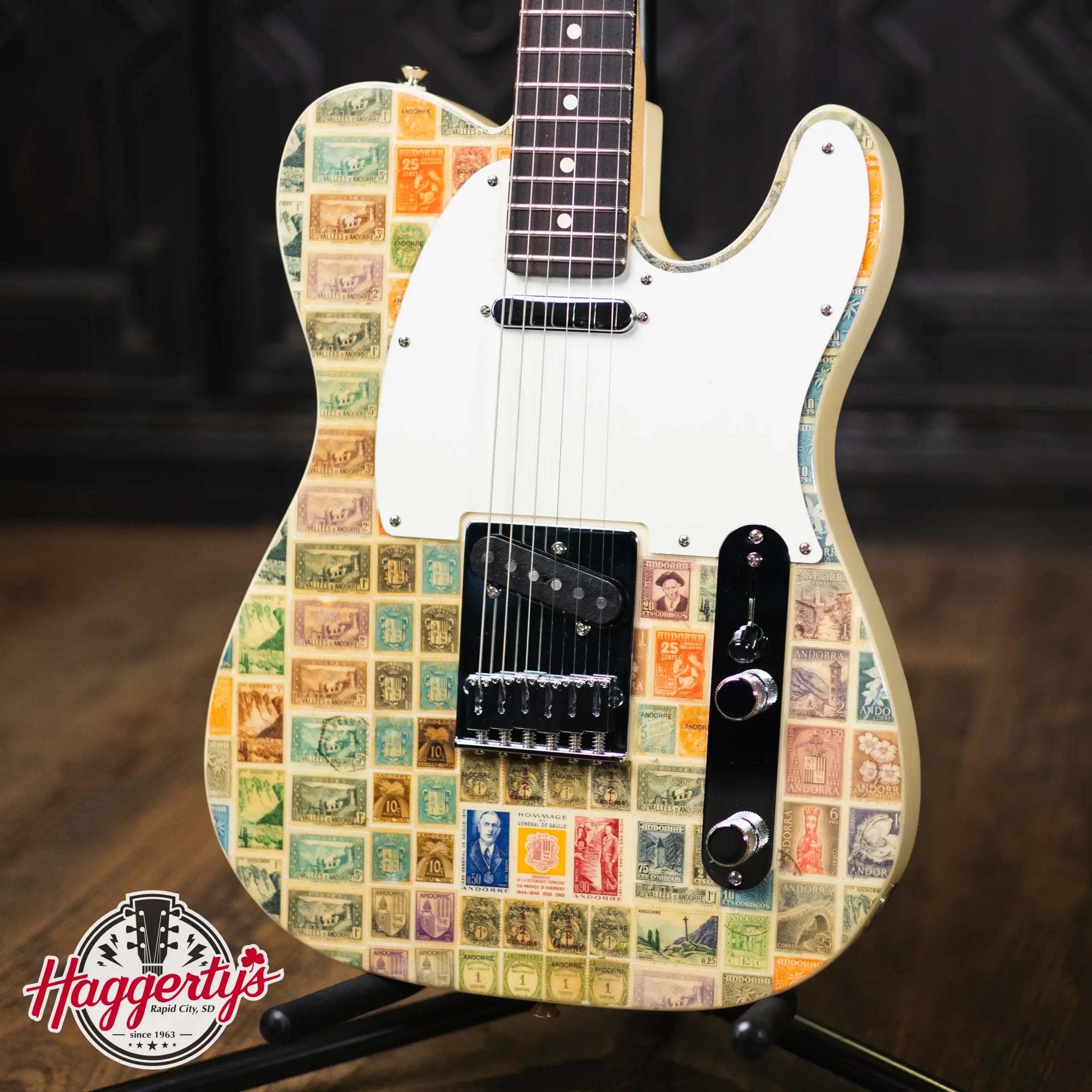 Fender Custom Shop "Imagine" World Stamp Collection Telecaster Electric Guitar - Andorra with Hardshell Case - Floor Model
