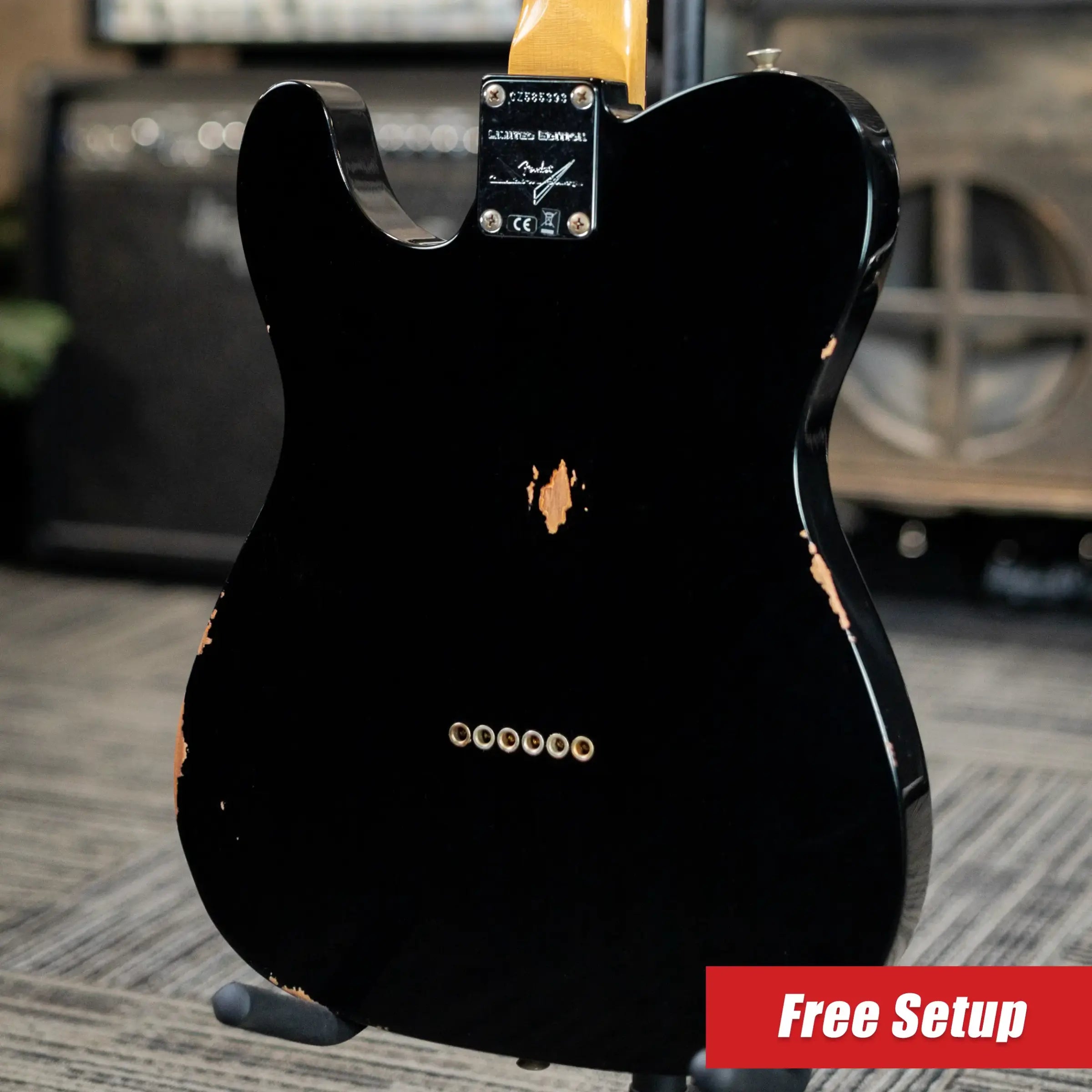 Fender Custom Shop LR25 1963 Telecaster Electric Guitar - Relic Black with Hardshell Case