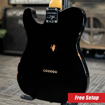 Fender Custom Shop LR25 1963 Telecaster Electric Guitar - Relic Black with Hardshell Case
