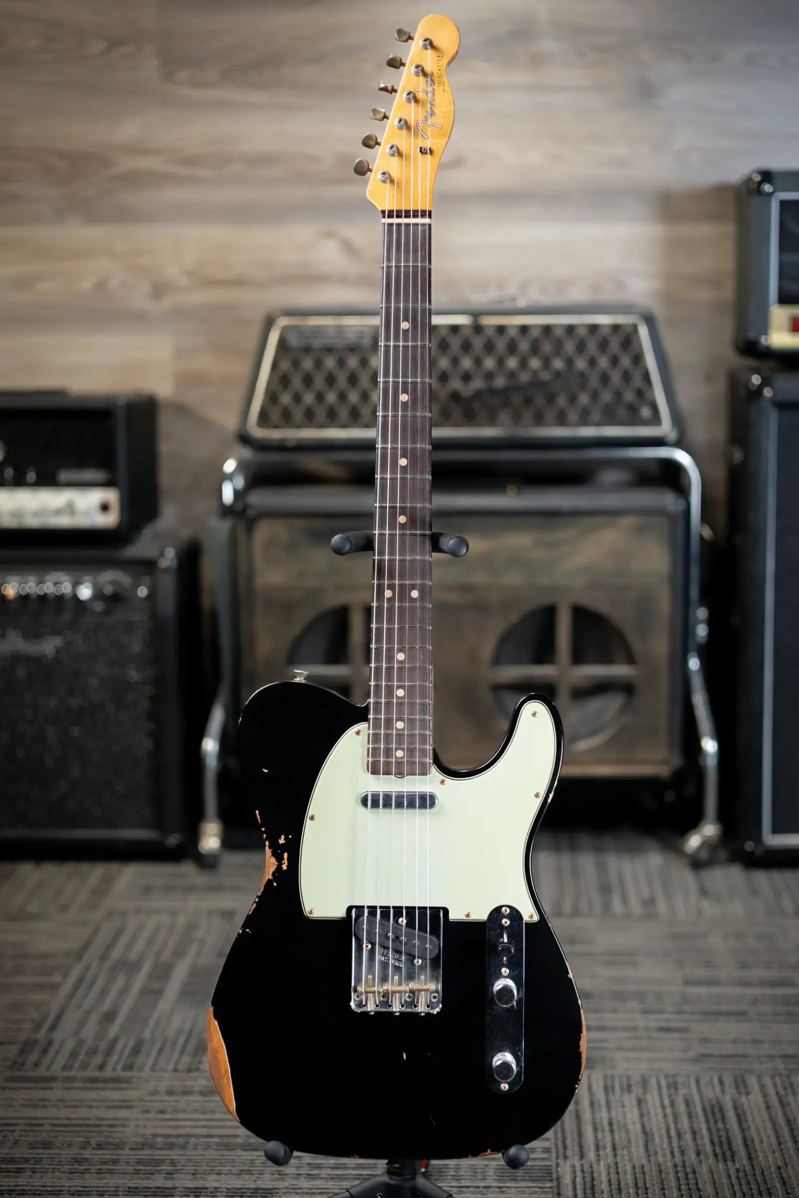 Fender Custom Shop LR25 1963 Telecaster Electric Guitar - Relic Black with Hardshell Case