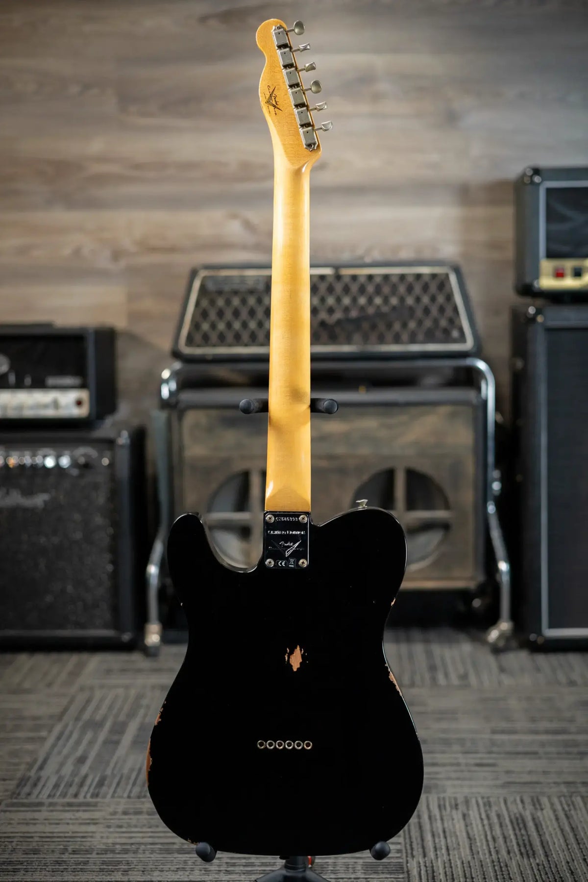 Fender Custom Shop LR25 1963 Telecaster Electric Guitar - Relic Black with Hardshell Case