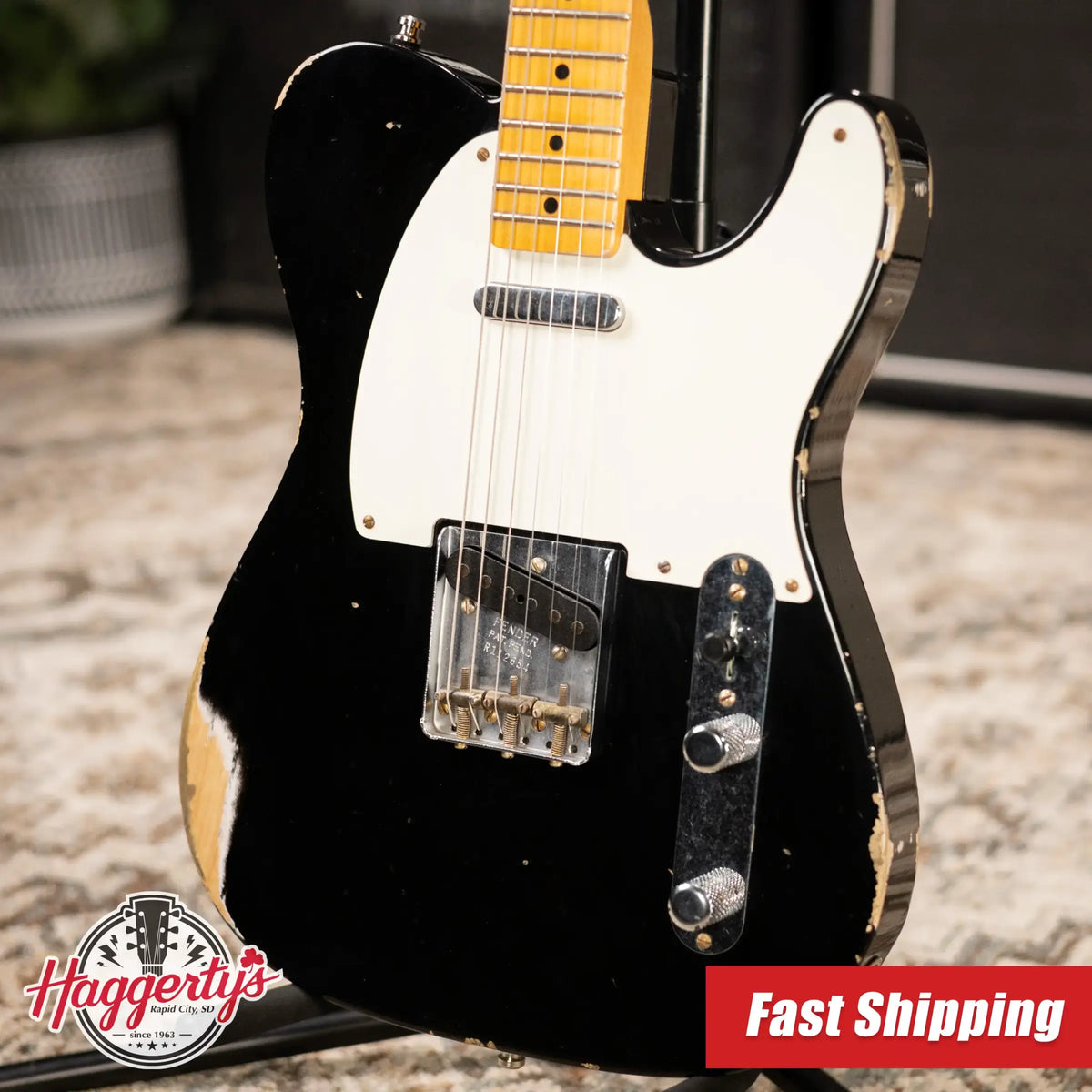Fender Custom Shop 2021 Winter Event LTD '51 Telecaster Relic Electric Guitar - Aged Black with Hardshell Case - Used