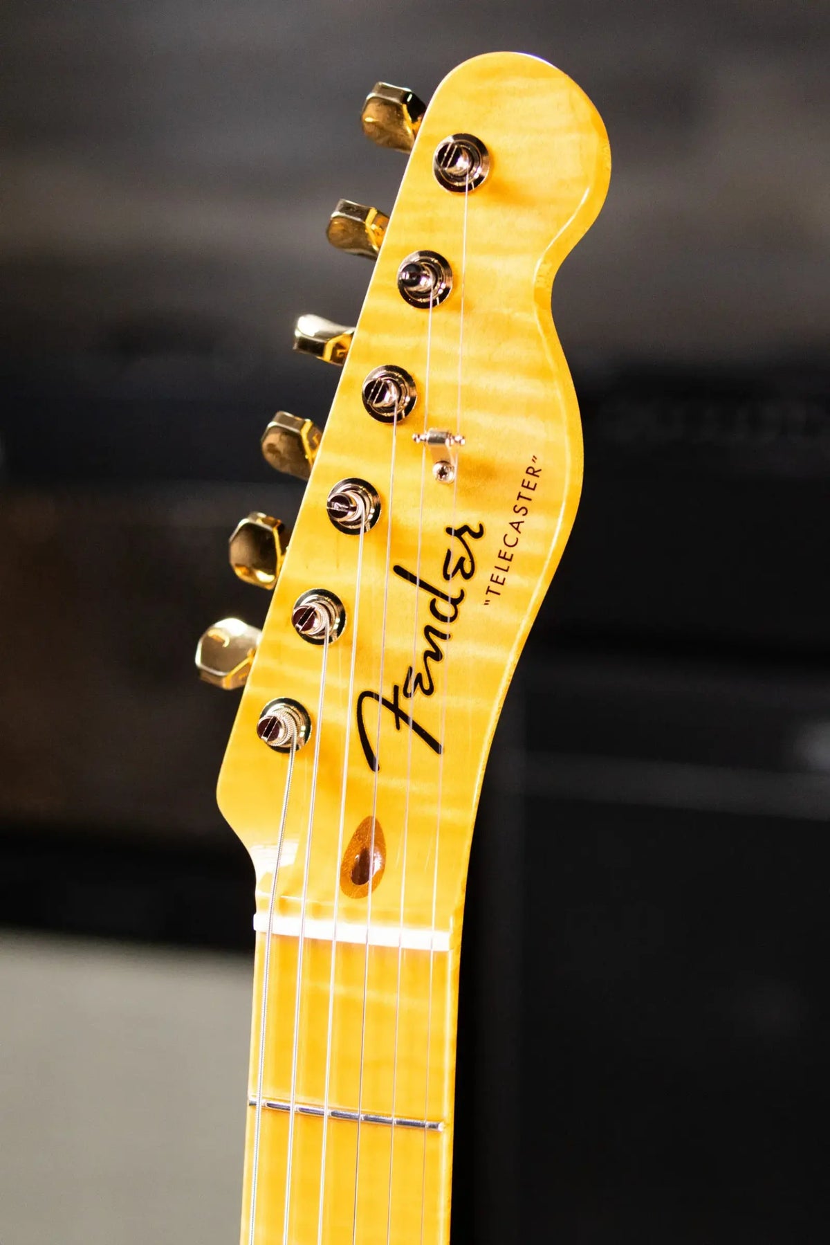 Fender Custom Shop Limited Edition Deluxe AAA Flame Telecaster Electric Guitar - Amber with Hardshell Case