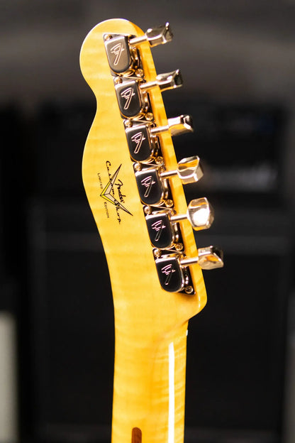 Fender Custom Shop Limited Edition Deluxe AAA Flame Telecaster Electric Guitar - Amber with Hardshell Case