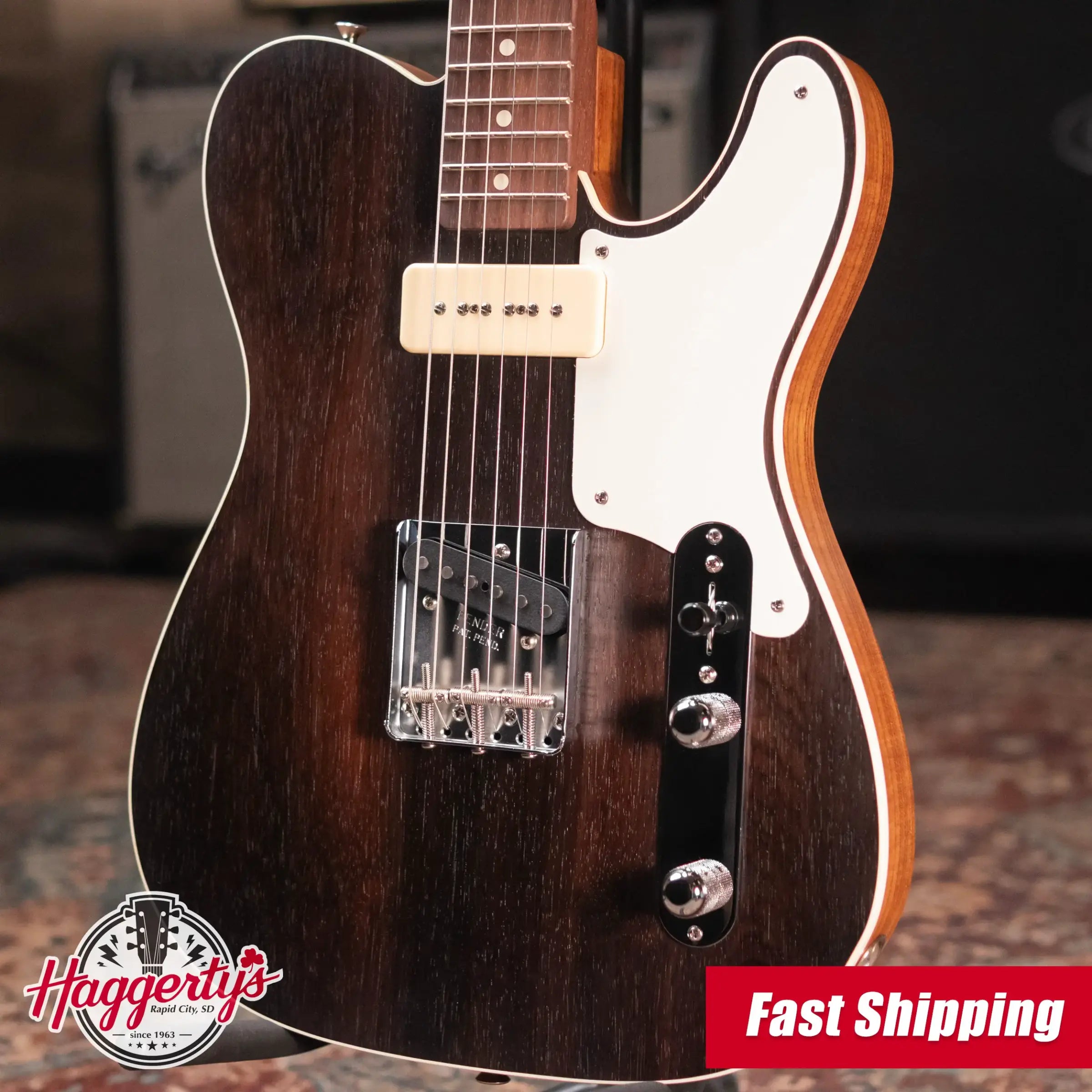 Fender Custom Shop Master Built 58 Telecaster Electric Guitar - Natural Brazilian Rosewood Top with Hardshell Case