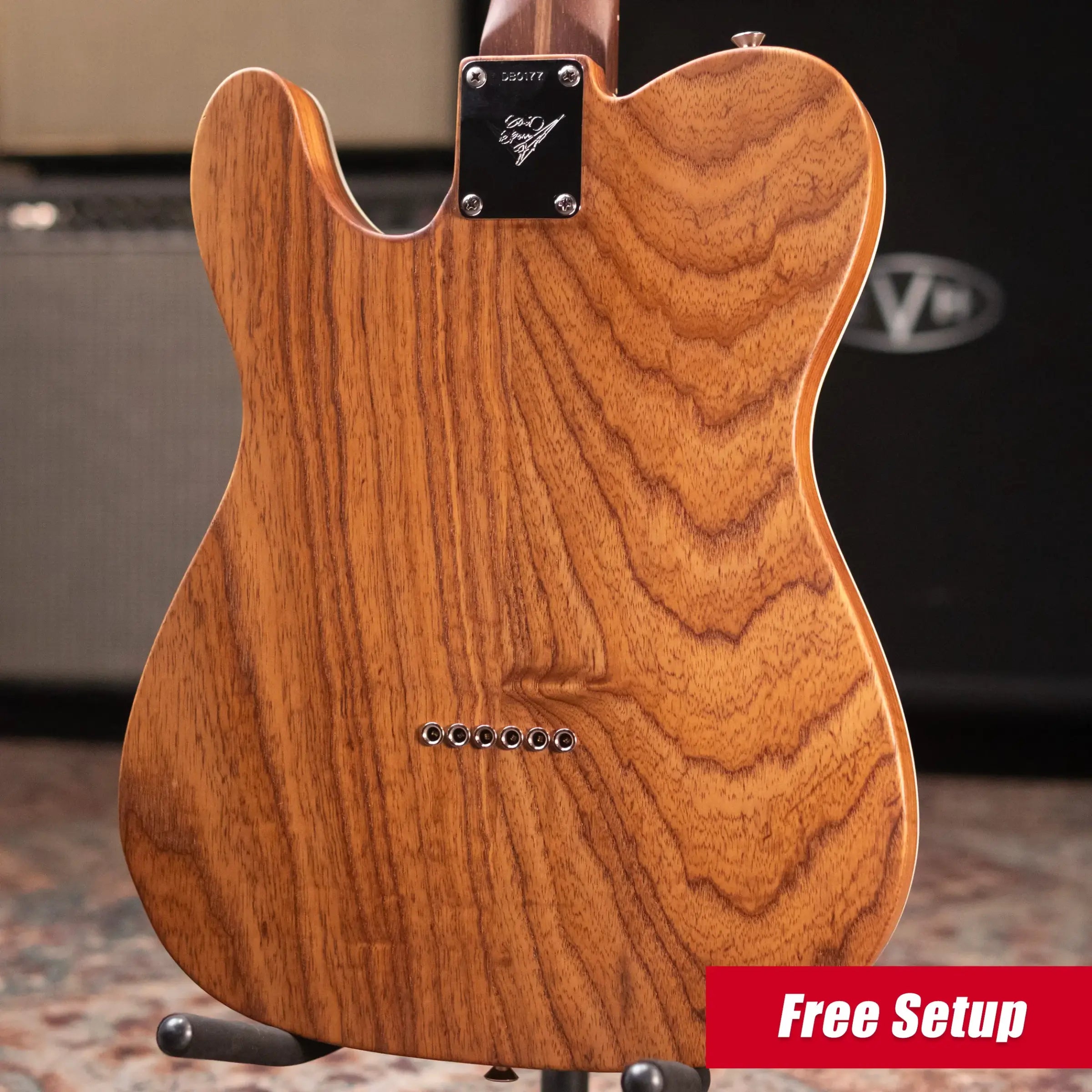 Fender Custom Shop Master Built 58 Telecaster Electric Guitar - Natural Brazilian Rosewood Top with Hardshell Case