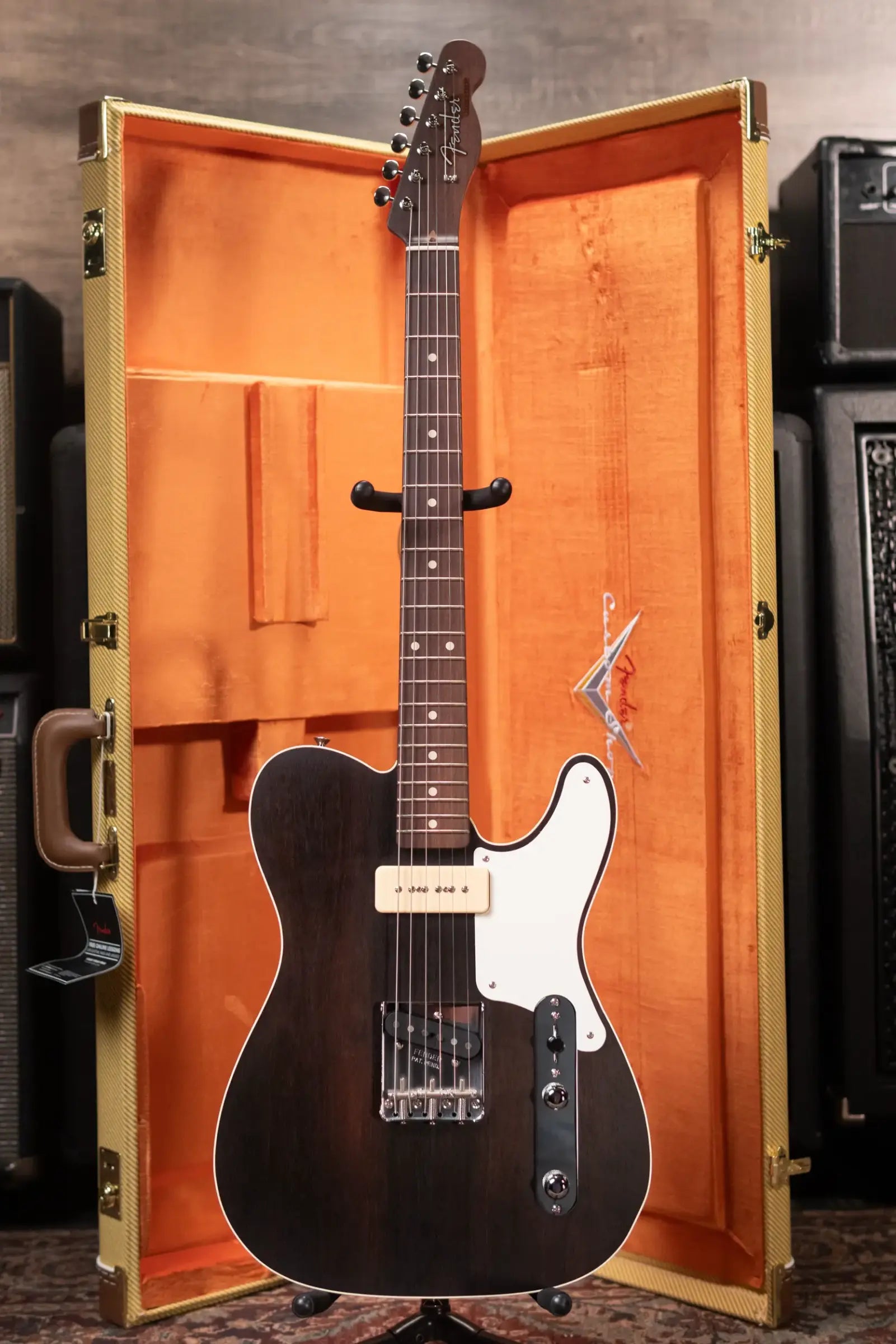 Fender Custom Shop Master Built 58 Telecaster Electric Guitar - Natural Brazilian Rosewood Top with Hardshell Case