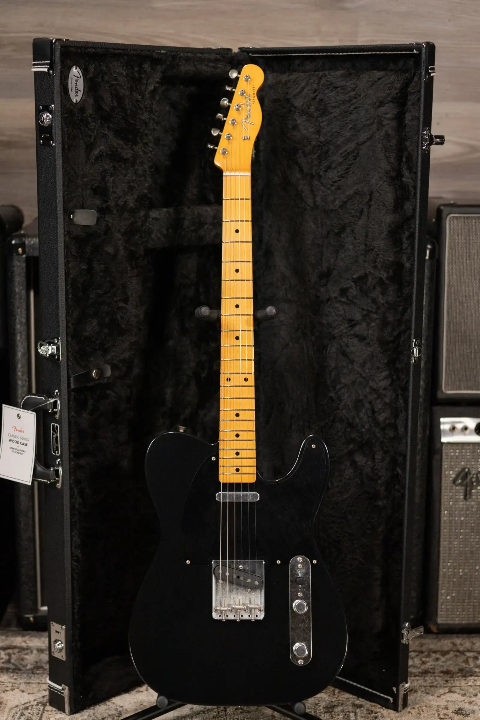 Fender Dealer Exclusive Vintera Road Worn '60s Double Esquire Electric Guitar - Black
