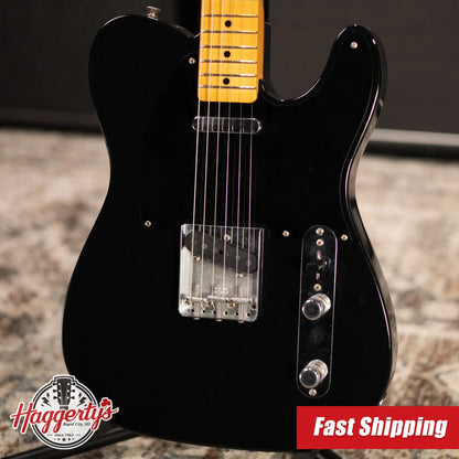 Fender Dealer Exclusive Vintera Road Worn '60s Double Esquire Electric Guitar - Black with Hardshell Case