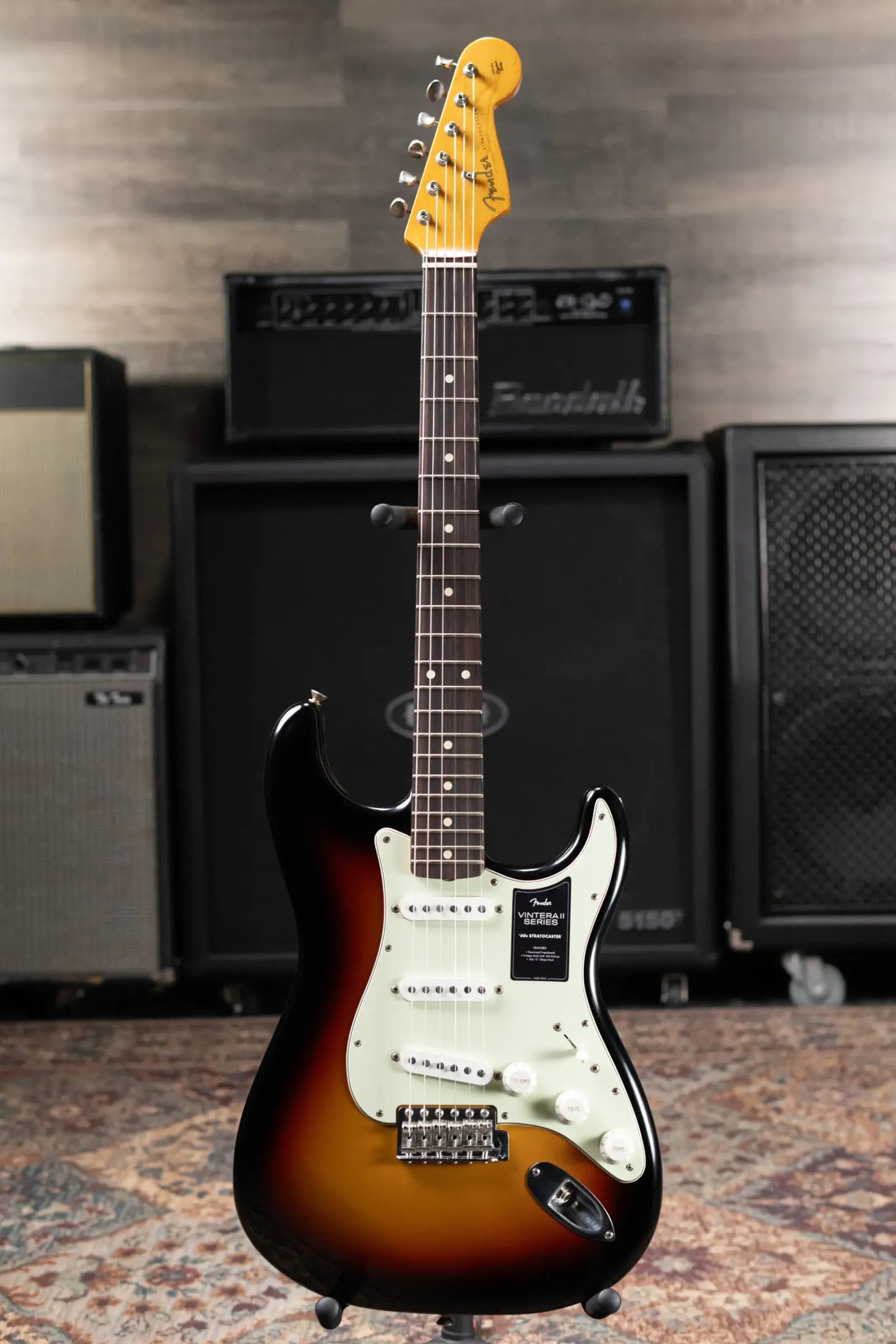 Fender Dealer Exclusive Vintera Road Worn '60s Stratocaster, Rosewood Fingerboard Electric Guitar - 3-Color Sunburst with Hardshell Case