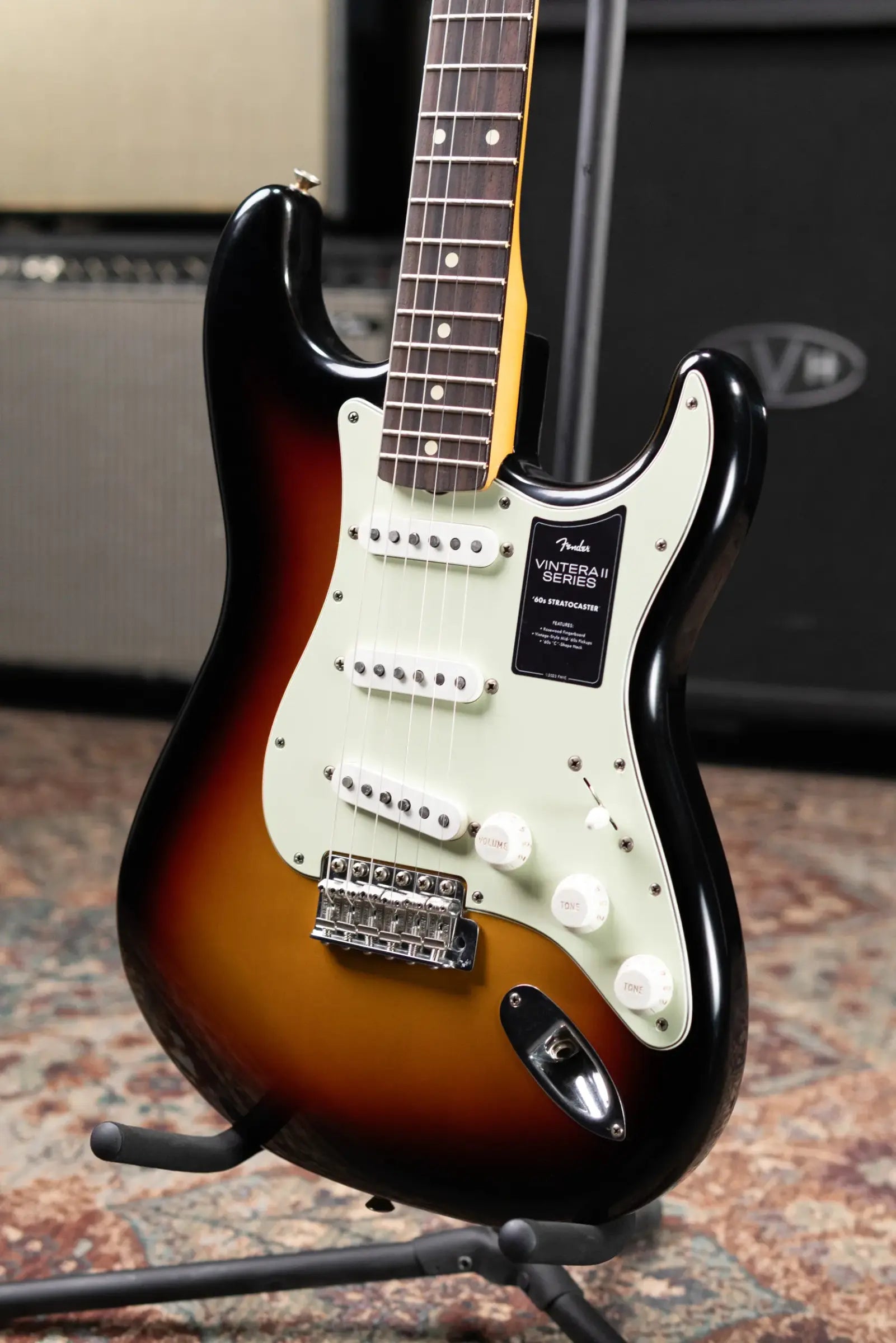 Fender Dealer Exclusive Vintera Road Worn '60s Stratocaster, Rosewood Fingerboard Electric Guitar - 3-Color Sunburst with Hardshell Case