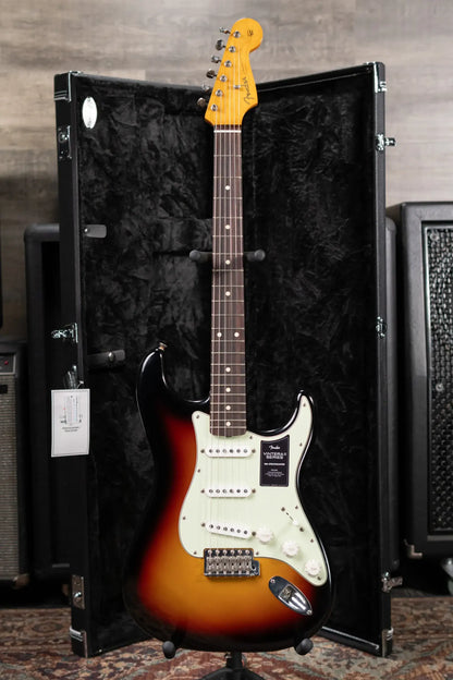 Fender Dealer Exclusive Vintera Road Worn '60s Stratocaster, Rosewood Fingerboard Electric Guitar - 3-Color Sunburst with Hardshell Case