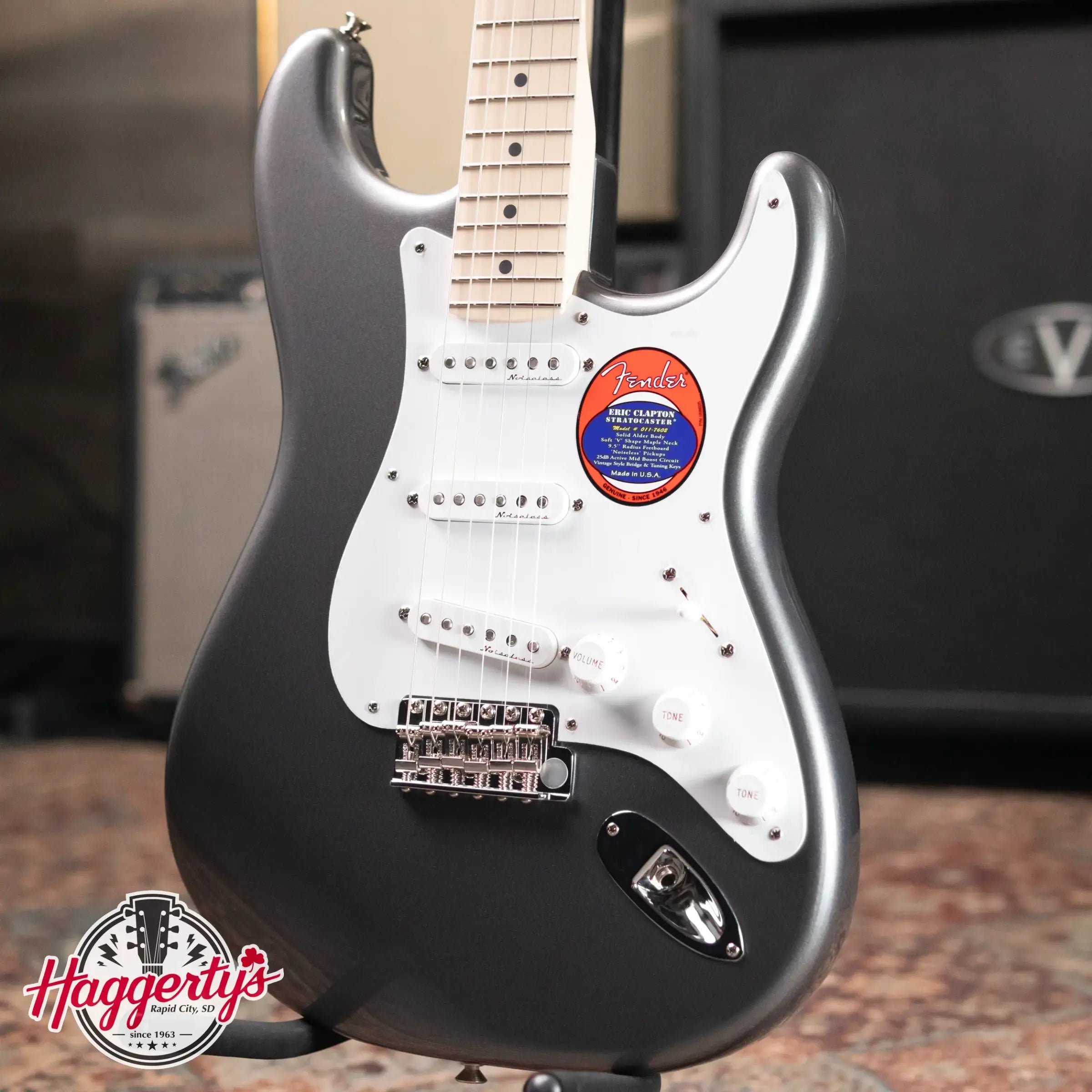 Fender Eric Clapton Stratocaster, Maple Fingerboard - Pewter with Vintage-Style Tweed Hardshell Case