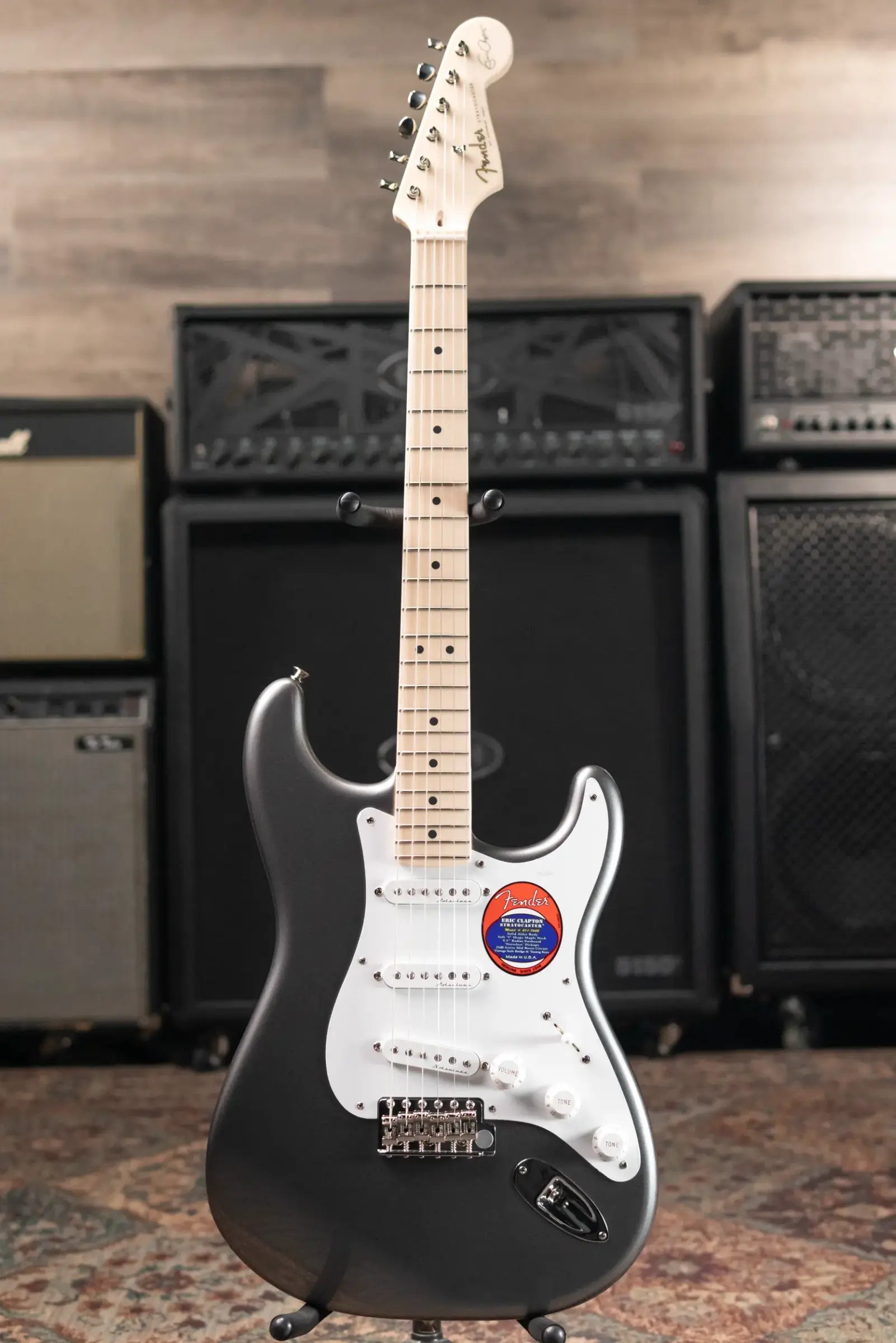 Fender Eric Clapton Stratocaster, Maple Fingerboard - Pewter with Vintage-Style Tweed Hardshell Case