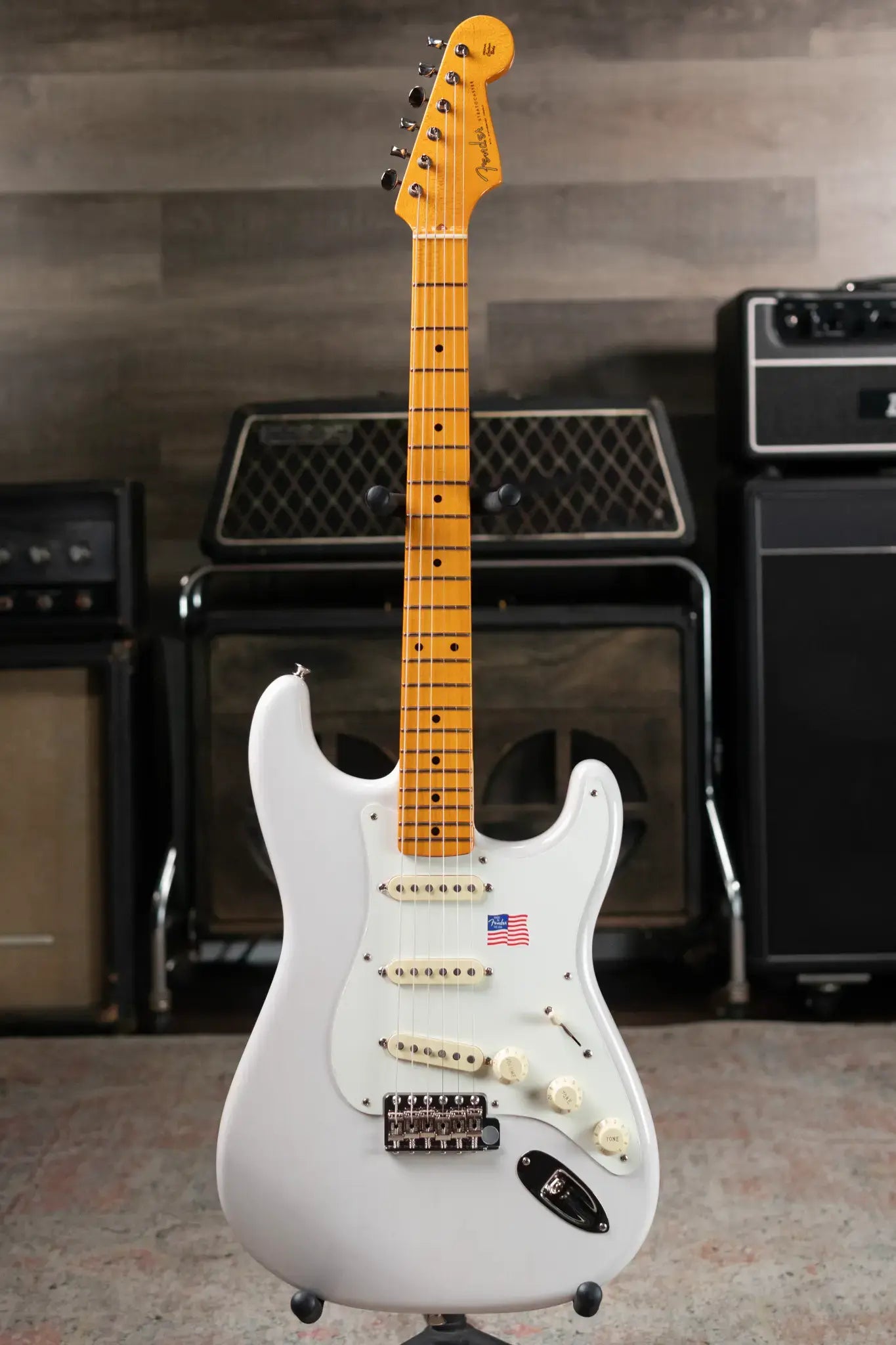 Fender Eric Johnson Stratocaster, Maple Fingerboard - White Blonde with Deluxe Blonde Hardshell Case - Used