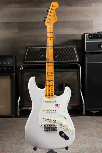Fender Eric Johnson Stratocaster, Maple Fingerboard - White Blonde with Deluxe Blonde Hardshell Case - Used