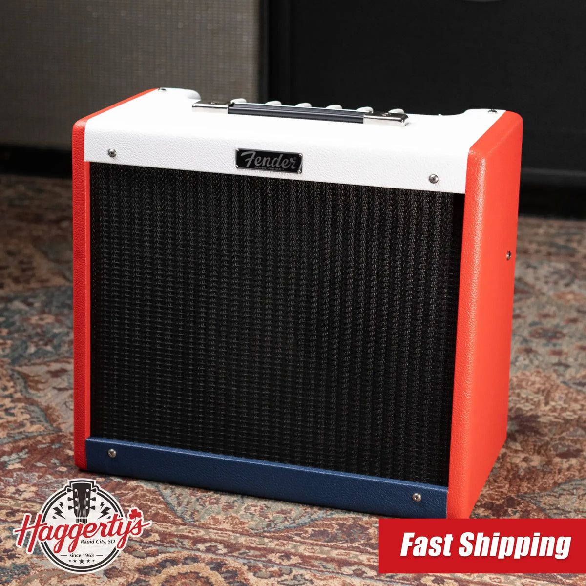 Fender FSR Blues Junior IV Guitar Amplifier - Color Trio - Red, White and Blue Vinyl