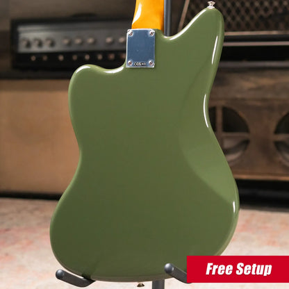 Fender FSR Limited Edition Vintera II '50s Jazzmaster Rosewood Fingerboard Electric Guitar - Olive with Gig Bag