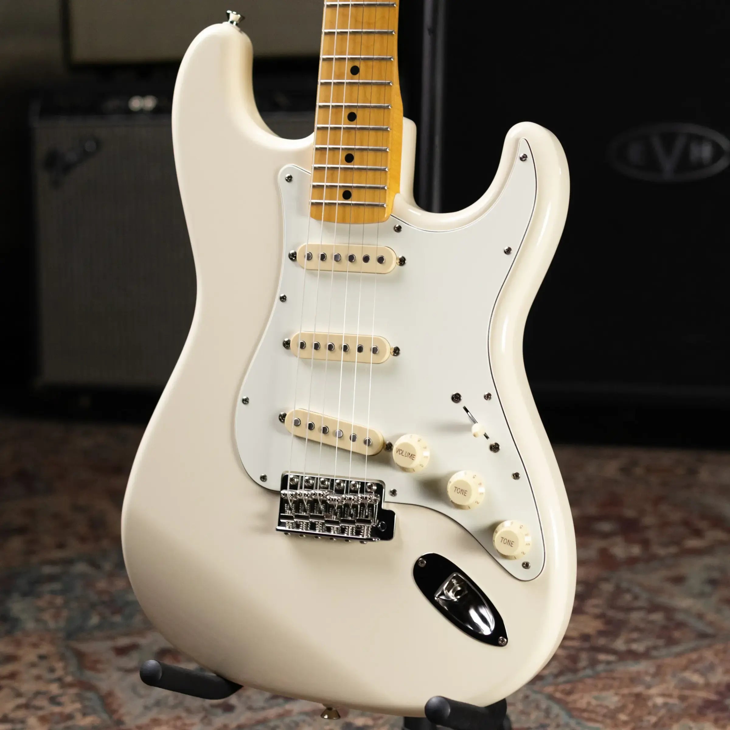 Fender JV Modified 60's Stratocaster Electric Guitar - Olympic White with Gig Bag - Used