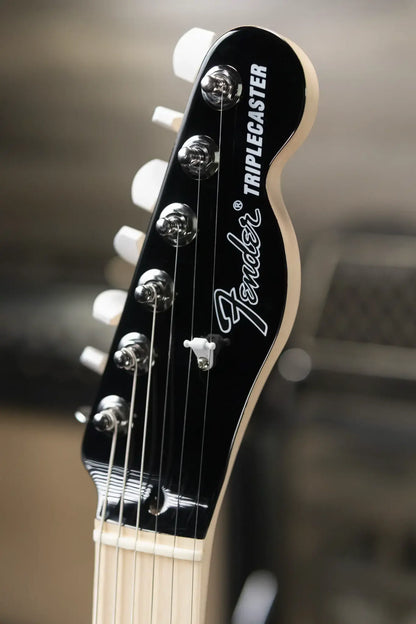 Fender Jack White Triplecaster Telecaster - Black with Hardshell Case - Demo