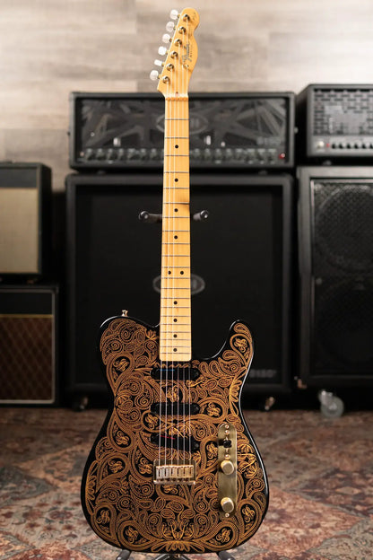 Fender James Burton Signature Model Telecaster Electric Guitar, Gold Paisley w/ Hardshell Case - Used