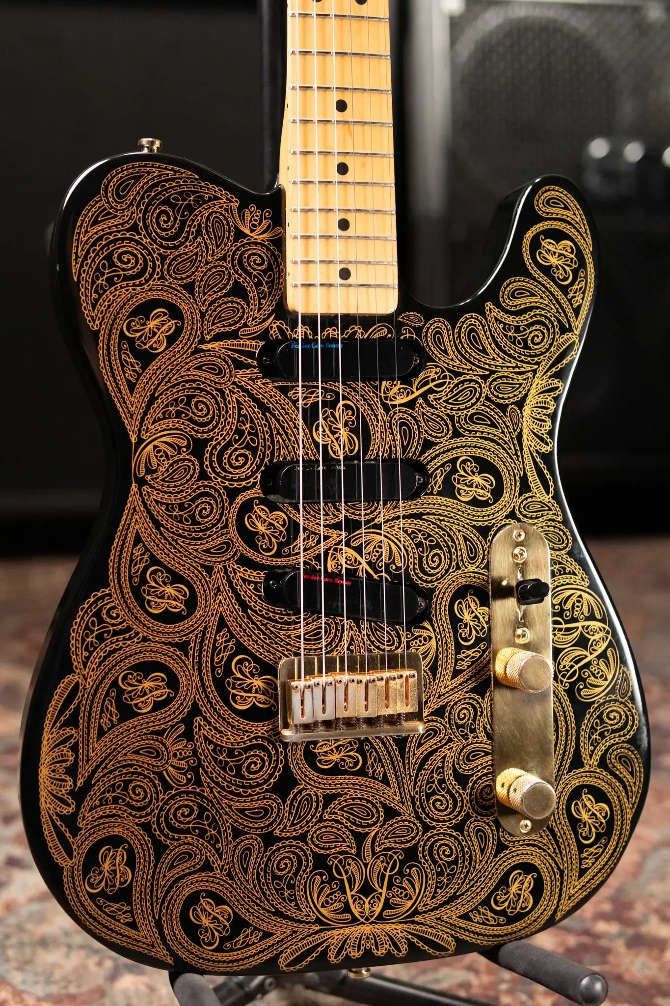 Fender James Burton Signature Model Telecaster Electric Guitar, Gold Paisley w/ Hardshell Case - Used