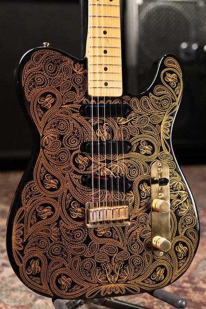 Fender James Burton Signature Model Telecaster Electric Guitar, Gold Paisley w/ Hardshell Case - Used