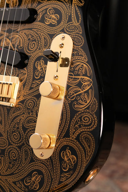 Fender James Burton Signature Model Telecaster Electric Guitar, Gold Paisley w/ Hardshell Case - Used