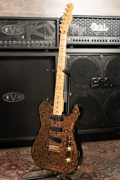 Fender James Burton Signature Model Telecaster Electric Guitar, Gold Paisley w/ Hardshell Case - Used