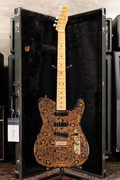 Fender James Burton Signature Model Telecaster Electric Guitar, Gold Paisley w/ Hardshell Case - Used