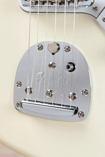 Fender Johnny Marr Jaguar, Rosewood Fingerboard - Olympic White with Hardshell Case