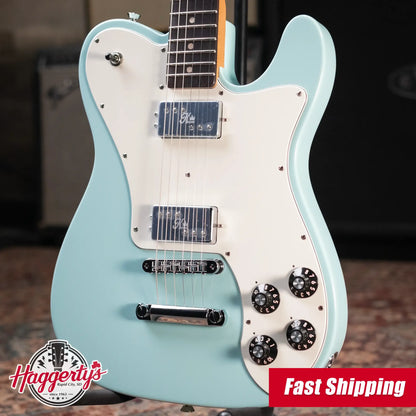 Fender Kingfish Delta Day Telecaster Deluxe Electric Guitar - Daphne Blue with Hardshell Case