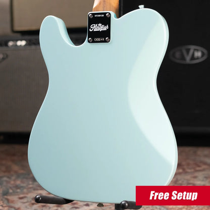 Fender Kingfish Delta Day Telecaster Deluxe Electric Guitar - Daphne Blue with Hardshell Case