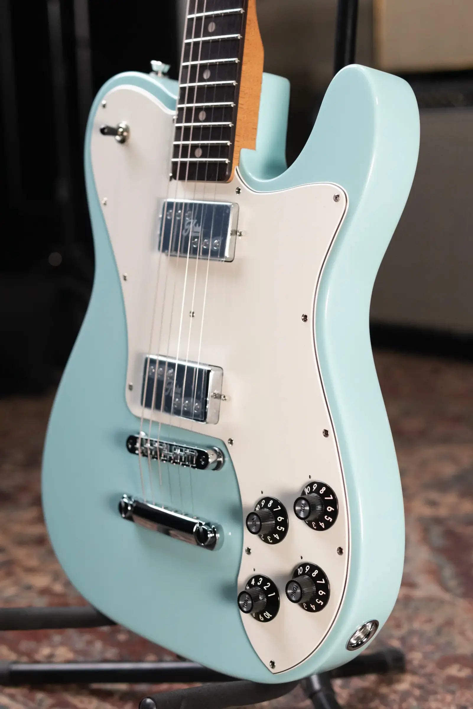 Fender Kingfish Delta Day Telecaster Deluxe Electric Guitar - Daphne Blue with Hardshell Case