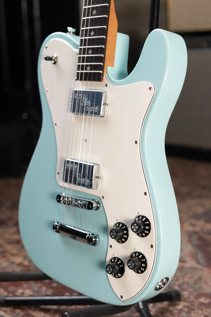 Fender Kingfish Delta Day Telecaster Deluxe Electric Guitar - Daphne Blue with Hardshell Case