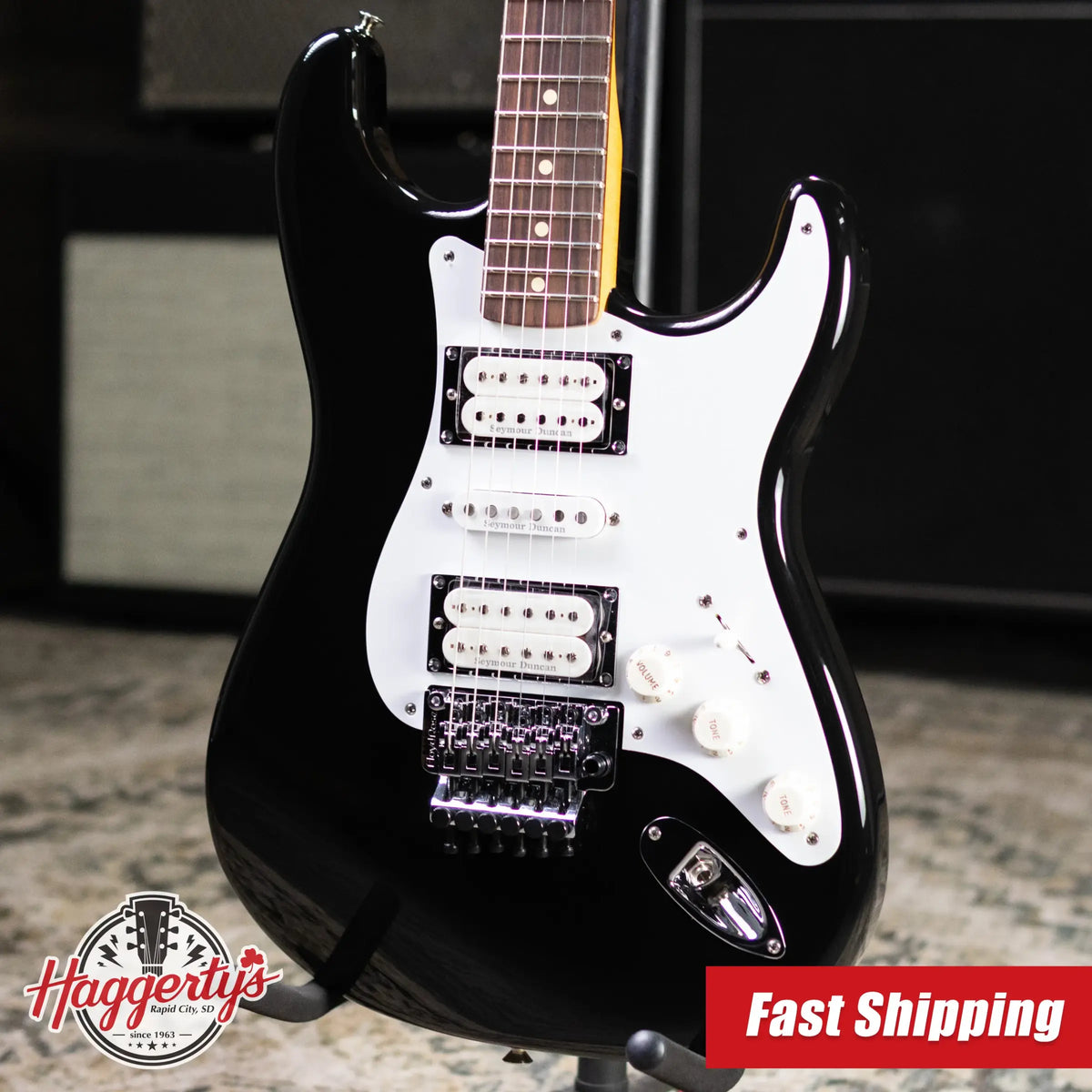 Fender Limited Edition 50th Anniversary Dave Murray Stratocaster Electric Guitar - Black with Gig Bag