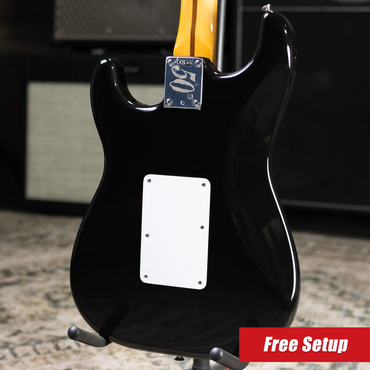 Fender Limited Edition 50th Anniversary Dave Murray Stratocaster Electric Guitar - Black with Gig Bag