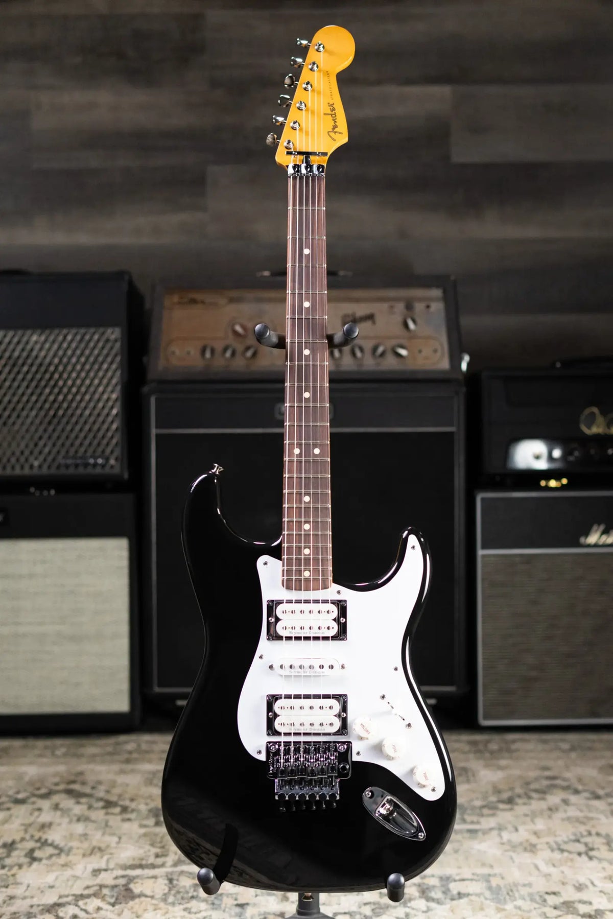Fender Limited Edition 50th Anniversary Dave Murray Stratocaster Electric Guitar - Black with Gig Bag