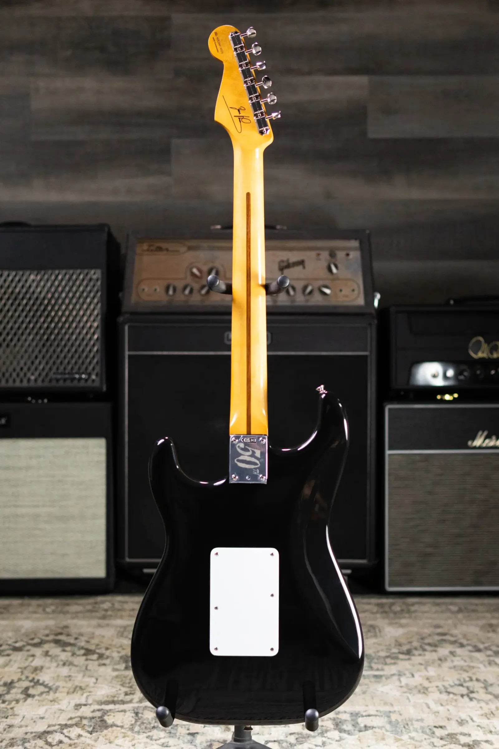 Fender Limited Edition 50th Anniversary Dave Murray Stratocaster Electric Guitar - Black with Gig Bag