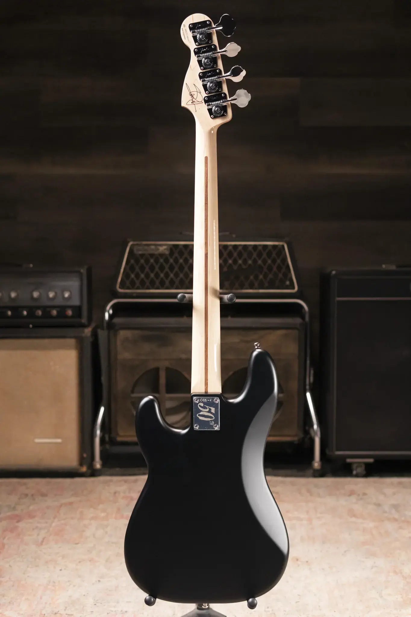 Fender Limited Edition 50th Anniversary Steve Harris Signature Precision Bass - Satin Black with Gig Bag