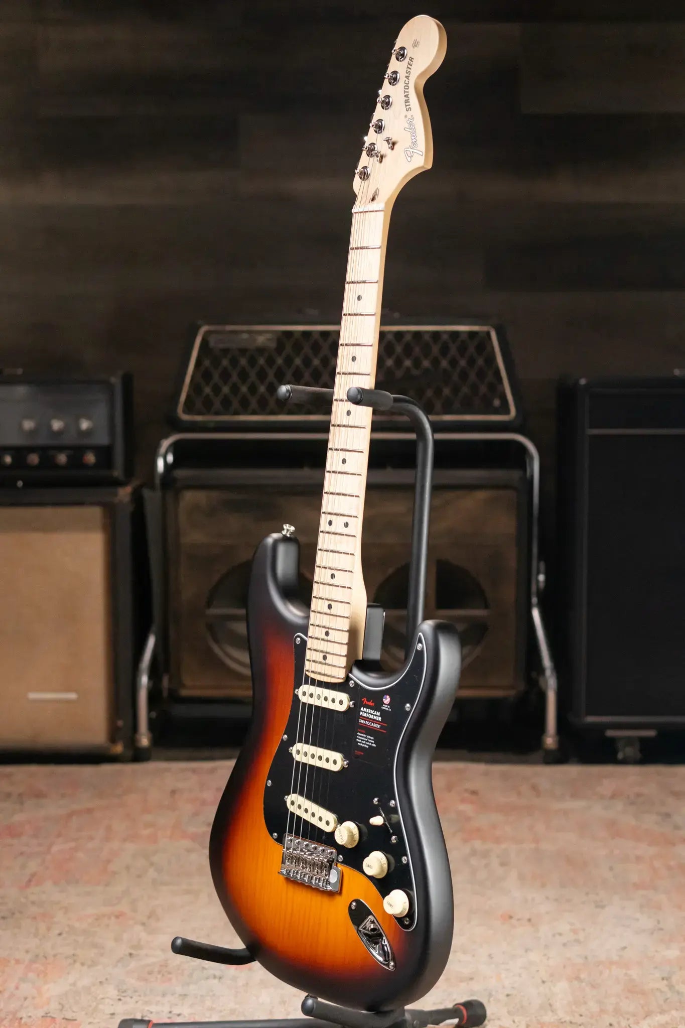 Fender Limited Edition American Performer Timber Stratocaster Electric Guitar - 2-Color Sunburst with Gig Bag