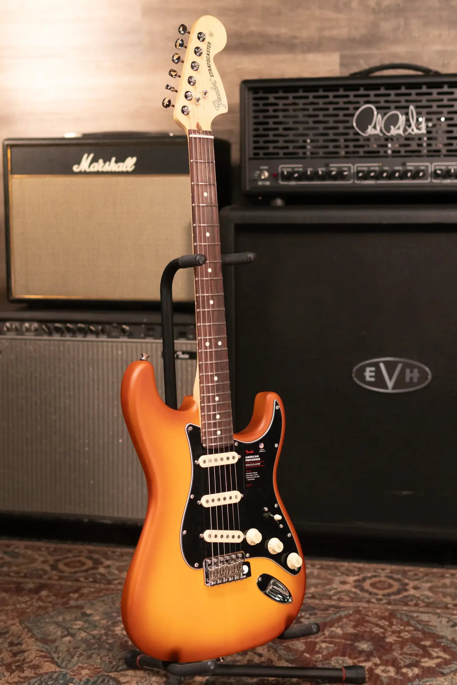 Fender Limited Edition American Performer Timber Stratocaster Electric Guitar - Honey Burst with Deluxe Gig Bag
